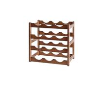 ZKALQECNF Estante de Madera for Vino Cuatro Niveles, Estante exhibición for casero, pequeño gabinete for Porta vinos portátil