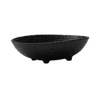 ZKALQECNF Fruteros Frutero de cerámica, frutero cuadrúpedo, frutero Ovalado, Utilizado for decoración de encimeras de Cocina o Mesa de Comedor Cesta De Frutas(Negro)