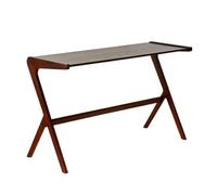 ZKALQECNF Mesa de Escritorio Escritorio de 120 cm for Espacios pequeños, Estructura Estable en Forma Y, Mesa Estudio Moderna y Sencilla Madera Haya Escritorio de Oficina(Bruin)
