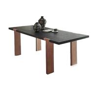 ZKALQECNF Mesa de Escritorio Escritorio Minimalista Moderno de Madera Maciza, Mesa Comedor Negra Mate, conferencias Rectangular Pino for Oficina y estación Trabajo Escritorio de Oficina(M)