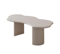 ZKALQECNF Mesa de Escritorio Escritorio Moderno de Madera Maciza Blanca, Mesa Estudio con Forma Nube, Escritorio for computadora portátil for Oficina en casa y Dormitorio Escritorio de Oficina(L)