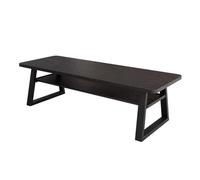ZKALQECNF Mesa de Escritorio Escritorio Moderno de Mediados Siglo, Espacioso Maciza con estantes extraíbles, Color Negro Escritorio de Oficina(S)