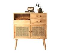 ZKALQECNF Organizar Gabinete de Almacenamiento Mimbre Madera Maciza for Sala Estar, hogar con cajón, gabinete Comedor Acceder