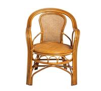 ZKALQECNF Silla de ratán Silla de Comedor de ratán, sillón de ratán, cómoda Silla Decorativa for Sala de Estar, Silla de Patio con reposabrazos Sillón de jardín(Yellow)