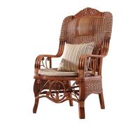 ZKALQECNF Silla de ratán Sillón de ratán Vintage, sillón de Patio, sillas de ratán for Exteriores, Silla de ratán for Dormitorio, Sala de Estar, Sala de Lectura, Cocina Sillón de jardín(Yellow)