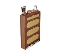 ZKALQECNF Zapatero Independiente con 3 cajones abatibles, Organizador Moderno y Estrecho for Pasillo Entrada (Natural) Dormitorio