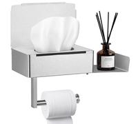 ZkateTrade Portarollos Papel Higienico Adhesivo, Portarrollos Baño sin Taladro, Portarrollos de Papel Higiénico con Caja de Pañuelos para Cocina y Baño