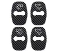 ZKAYHGG 4 Piezas Cubierta Protectora Cerradura Coche para Peugeot E-Expert/E-Boxer 2021-2025, Tapa de Cerradura de Coche en Acero Inoxidable Antiarañazos,Carbon Fiber