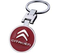 ZKAYHGG Llaveros de Coche para Citroën C3 2002-2009, Llavero de Repuesto Llavero Antipérdidas Accesorios para Coche para Hombre y Mujer,Red