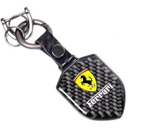 ZKAYHGG Llaveros de Coche para Ferrari GTC4Lusso/GTC4Lusso T, Llavero de Repuesto Llavero Antipérdidas Accesorios para Coche para Hombre y Mujer,Black