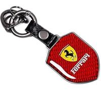 ZKAYHGG Llaveros de Coche para Ferrari, Llavero de Repuesto Llavero Antipérdidas Accesorios para Coche para Hombre y Mujer,Red