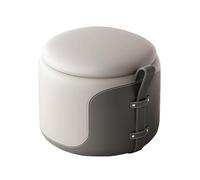 ZKBDBWTR Pequeño Taburete con Almacenamiento, Reposapiés Ottoman Tapizado en Cuero, Escabel para Salón Dormitorio Entrada Mesa de Centro(Gray)