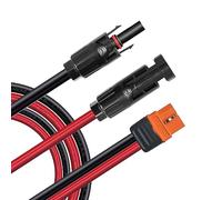 ZkeeShop Cable de carga solar a XT60i adaptador conector conector panel solar 12AWG XT60i-F cable compatible con generador solar portátil (15,24 m)