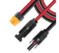 ZkeeShop Conector Solar a XT60 Adaptador Conector de Panel Solar 12 AWG cable Impermeable para Generador Solar Generador Electrico Solar (3M)