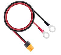 ZkeeShop XT60 a O Ring Klemmkabel XT60 auf O Ring 12AWG Verlängerungskabel für Powerstation Solarpanel Lipo Batterie 1.5M (XT60 Buchse)