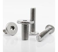 Zkensh-Pernos M1.6-M6 304 A2 Torx de acero inoxidable de seis lóbulos, cabeza de oblea plana ultrafina, longitud del perno = 2-50mm, 5/10/50 Uds. Ampliamente utilizado(14mm,M4 10pcs)