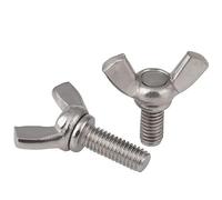 Zkensh-Pernos M6 316 Tornillos de mariposa de tuerca de tuerca de rayo de acero inoxidable A4-70 DIN316, Ampliamente utilizado(M6X16mm-5pcs)