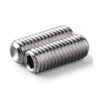 Zkensh-Pernos Tornillo de apriete de extremo cóncavo con llave hexagonal de aleación de titanio Gr2, tornillo prisionero de titanio puro TA2 M3 M4 M5 M6 M8 M10 M12 Ampliamente utilizado(M8x8mm)
