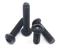 Zkensh-Pernos Tornillo de botón de cabeza hueca hexagonal ISO7380 de acero de grado 10,9 negro, tornillo de perno M1.6 M2 M2.5 M3 M4 M5 M6 M8, 10/50 Uds. Ampliamente utilizado(14mm,M2.5 (50pcs))