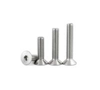 Zkensh-Pernos Tornillo de cabeza hexagonal avellanada plana de acero inoxidable 304 A2-70, M1.6, M2, M2.5, M3, M4, M5, M6, M8, 5/10/25/50 piezas. Ampliamente utilizado(50mm,25pcs M3)