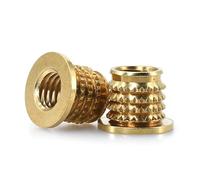 Zkenshan-Tuercas de remache Tuerca de inserto de latón M2 M2.5 M3 M3.5 M4 M5 M6 M8 M10 Inyección de inyección de sargento de nuabilidad fría incrustación de cobre con brida de púas, tuercas de incrust