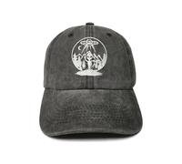 ZKFE Gorras de béisbol bordadas, gorra de algodón ajustable, regalo para hombres y mujeres, Alien Under the Moon (negro lavado), One Size