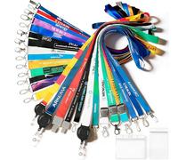 Zkgiftsdz Cordones personalizados a granel con gancho desmontable, cordones personalizados con logotipo y texto para ferias, conferencias e identificación de oficina