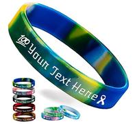 Zkgiftsdz Granel Personalizadas Silicona Pulsera Identificativa para Niños,Grabar Nombre y Número de Teléfono Correa Niños Antiperdida SOS Personalizada Pulseras Niños Goma Bandas