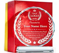 Zkgiftsdz Premium Custom Crystal Trophy - Personalized Laser Engraved Glass Award for Employee Recognition, Retirement & Sports - Elegant Corporate Gift & Desk Decor
