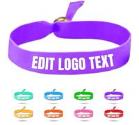Zkgiftsdz Pulseras de Tela Personalizadas a Granel para Eventos y Fiestas, Pulseras de Tela Personalizadas con Texto y Logotipo Pulseras de Identificación de Admisión