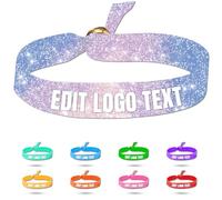 Zkgiftsdz Pulseras de Tela Personalizadas a Granel para Eventos y Fiestas, Pulseras de Tela Personalizadas con Texto y Logotipo Pulseras de Identificación de Admisión