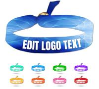 Zkgiftsdz Pulseras de Tela Personalizadas a Granel para Eventos y Fiestas, Pulseras de Tela Personalizadas con Texto y Logotipo Pulseras de Identificación de Admisión