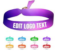 Zkgiftsdz Pulseras de Tela Personalizadas a Granel para Eventos y Fiestas, Pulseras de Tela Personalizadas con Texto y Logotipo Pulseras de Identificación de Admisión
