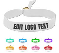 Zkgiftsdz Pulseras de Tela Personalizadas a Granel para Eventos y Fiestas, Pulseras de Tela Personalizadas con Texto y Logotipo Pulseras de Identificación de Admisión
