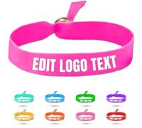 Zkgiftsdz Pulseras de Tela Personalizadas a Granel para Eventos y Fiestas, Pulseras de Tela Personalizadas con Texto y Logotipo Pulseras de Identificación de Admisión