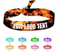 Zkgiftsdz Pulseras de Tela Personalizadas a Granel para Eventos y Fiestas, Pulseras de Tela Personalizadas con Texto y Logotipo Pulseras de Identificación de Admisión