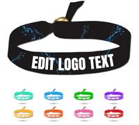 Zkgiftsdz Pulseras de Tela Personalizadas a Granel para Eventos y Fiestas, Pulseras de Tela Personalizadas con Texto y Logotipo Pulseras de Identificación de Admisión