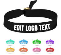 Zkgiftsdz Pulseras de Tela Personalizadas a Granel para Eventos y Fiestas, Pulseras de Tela Personalizadas con Texto y Logotipo Pulseras de Identificación de Admisión