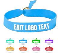 Zkgiftsdz Pulseras de Tela Personalizadas a Granel para Eventos y Fiestas, Pulseras de Tela Personalizadas con Texto y Logotipo Pulseras de Identificación de Admisión