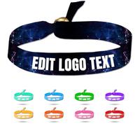 Zkgiftsdz Pulseras de Tela Personalizadas a Granel para Eventos y Fiestas, Pulseras de Tela Personalizadas con Texto y Logotipo Pulseras de Identificación de Admisión