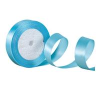 ZKGYUS 1 Pcs Cinta de Satén Azul Claro 20mm x 22m, Cinta de Tela para Envolver Regalos, Manualidades, Globos, Ramo de Novia, Cinta de Raso ara Decoración Boda Cumpleaños Fiesta