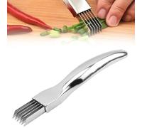ZKGYUS 1 Piece Shred Silk The Knife,Cortador de Cebolla Scallion Slicer,Cortador de Cebolla Verde de Acero Inoxidable