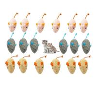 ZKGYUS 18 unidades de juguetes para gatos, ratones de juguete de hierba gatera, ratones de peluche con catnip, hierba gatera interactiva para gatos y gatitos