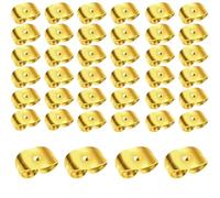 ZKGYUS 40 Piezas/20 Pares Cierre de Oreja Seguro de Reemplazo de Oro de 14k para Pendientes Fabricación de Joyas (6×4,5mm)