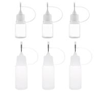 ZKGYUS 6 Pcs Botellas Cuentagotas, Botellas Aplicadoras de Pegamento, Aplicador de Botella de Pegamento, Botella Exprimidora (10ml/5ml)
