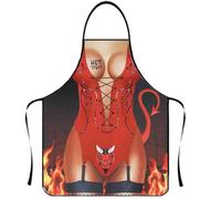 ZKGYUS Delantal de Cocina Sexy para Mujer, Impermeable para Barbacoa y Asar