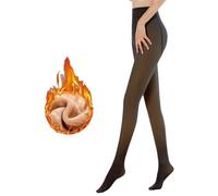 ZKGYUS Medias Termicas Mujer Invierno Transparente con Interior de Forro Polar Media Panty Reductora Mujer Invierno Leggings Mujer Cintura Alta Pantimedias Translúcidas Falsas 220g