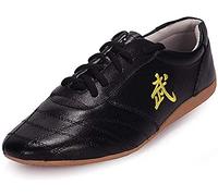 ZKHD Tai Chi Kung Fu Zapatos Taekwondo Arte Marcial Chino Tradicional Wushu Shaolin Trainer Zapatillas Deporte Transpirables para Hombres Mujeres Niños,Black-42EU
