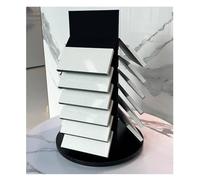 zklaseot Expositor De Muestras De Azulejos Pequeños, Estante De Pie con Ranuras para Suelos (18 Ranuras), para Tiendas En Salas De Exposiciones(Black)