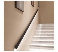 zklaseot Pasamanos para Escaleras Interiores, Pasamanos LED, Sensor Corporal, Pasamanos De Montaje En Pared, Kit De Barra De Apoyo para Pasamanos Modernos con Acabado Negro, Sin Dirección(1ft/30cm)